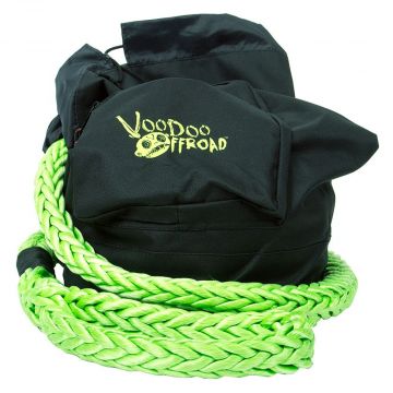 VooDoo Offroad 1300000 Nylon Mesh Front Panel Zipper Recovery Rope Bag - Green
